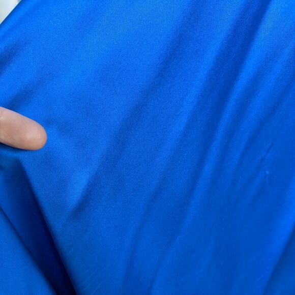 Vintage Cache Prom Dress Maxi Gown 4 Blue Y2K Silk Satin Movie Star Slip Glam - Picture 15 of 16